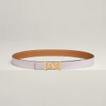 My H belt buckle & Reversible leather strap 24 mm - Image 2